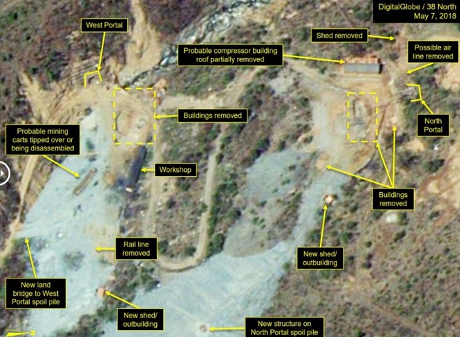 Демонтаж ядерного полигона КНДР подтвердили спутниковыми фото