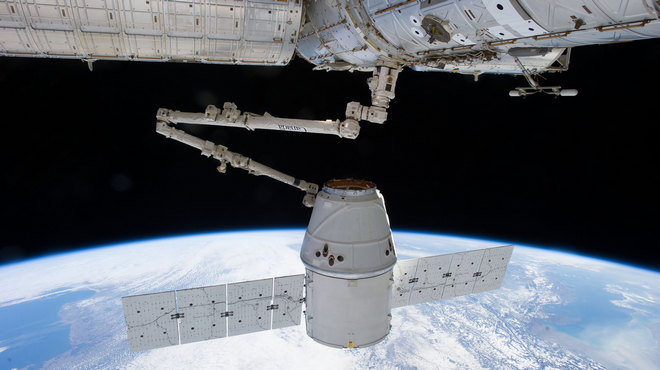 null SpaceX запустили в космос "Дракона" и плюшевого пса: видео