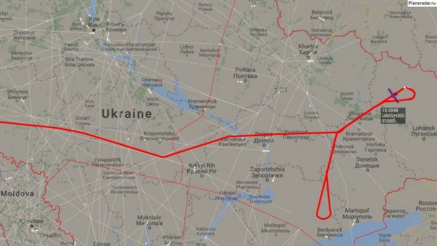 "Ястреб" из США с высоты 15 км разведал позиции в Донбассе: схема