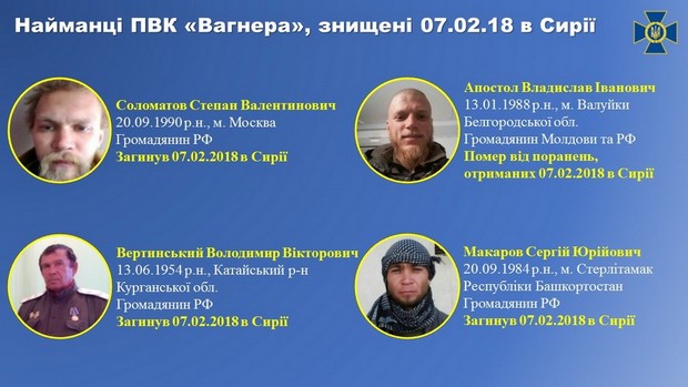 Личные данные убитых в бойне у Дейр-эз-Зора "вагнеровцев": список