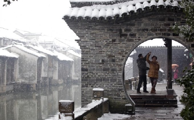 В Китай пришли рекордные морозы
