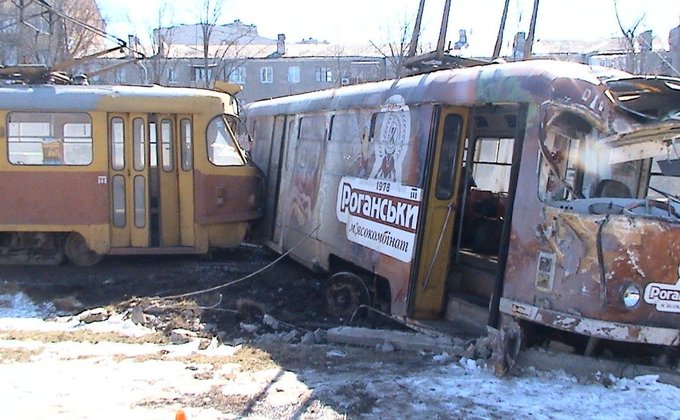 В Харькове сошел с рельсов трамвай, пострадали пассажиры 