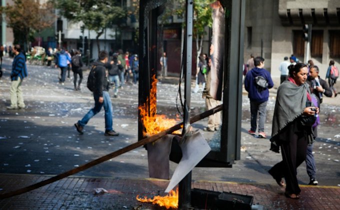 В Чили студенческая демонстрация закончилась беспорядками 