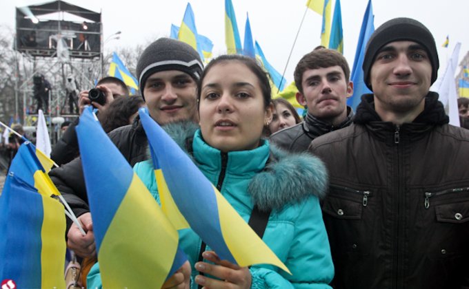 Регионалы собрали на митинг в Киеве примерно пять тысяч человек 