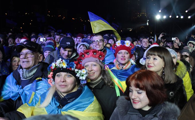 Новый год на Майдане: фоторепортаж
