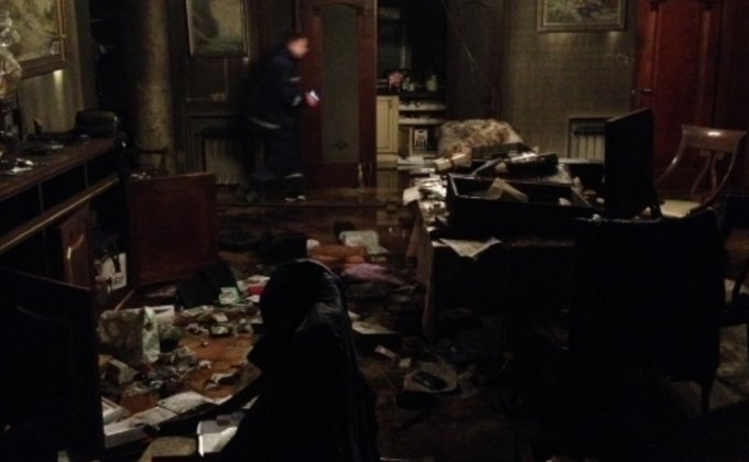 Фото дома Симоненко после поджога 