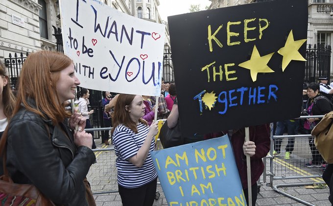 В Лондоне студенты протестовали против Brexit: фоторепортаж