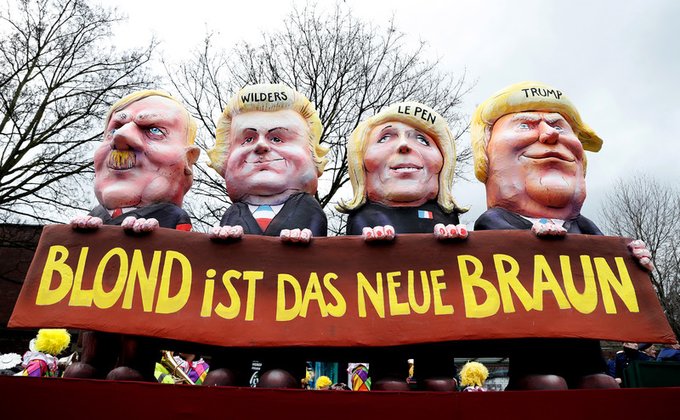 Парад злой сатиры в Европе: Трамп, Ле Пен и Гитлер в одном ряду
