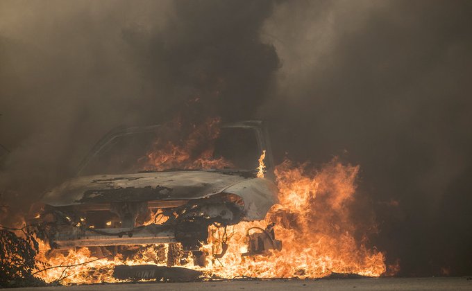 Последствия масштабного лесного пожара в Калифорнии: фоторепортаж