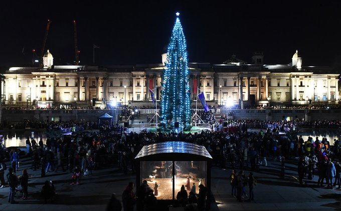 Как выглядят рождественские елки в разных городах мира: фото