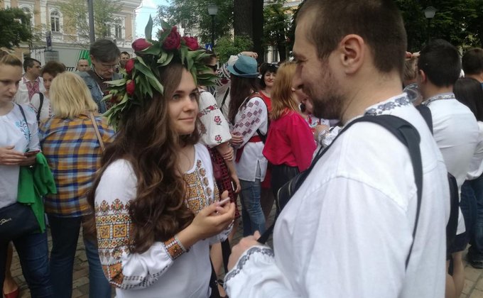 В Киеве и Одессе прошли мегамарши вышиванок: фото, видео