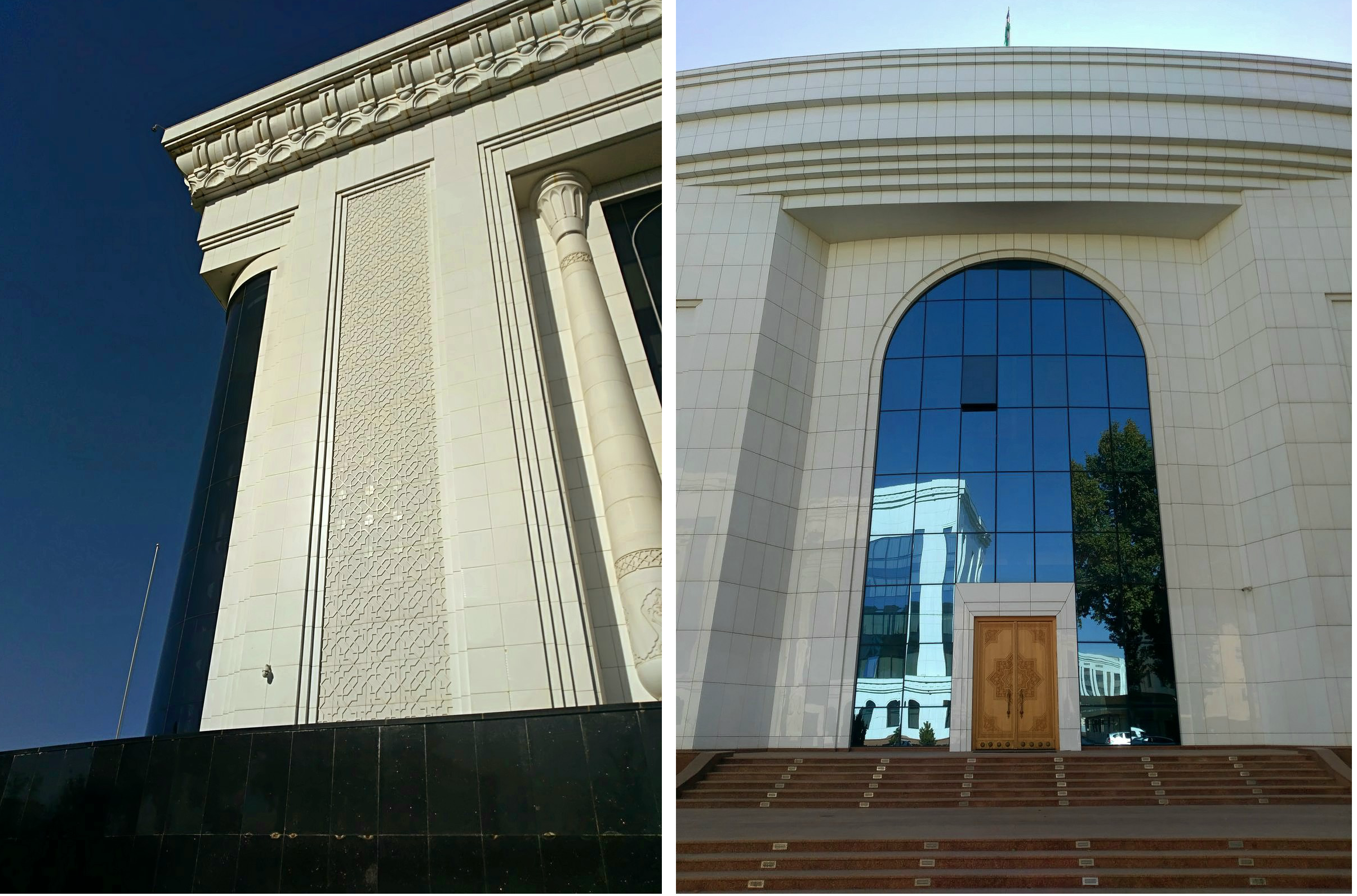 Камеры вписаны в фасады зданий и не сразу обращают на себя внимание