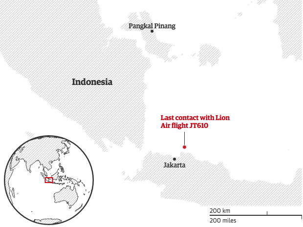 В Индонезии разбился пассажирский самолет: на борту 189 человек