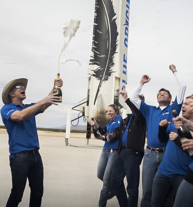 Полет необычной ракеты Blue Origin миллиардера Безоса: видео