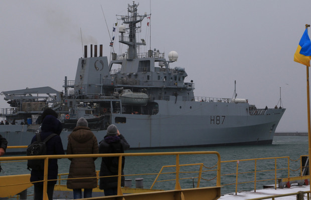 Корабль-разведчик ВМС Великобритании уже в Одессе: фото