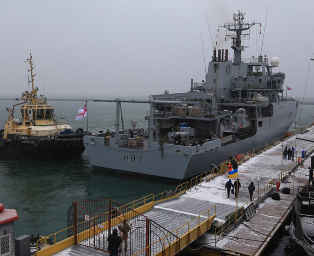null Корабль-разведчик ВМС Великобритании уже в Одессе: фото