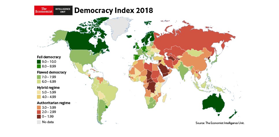 Індекс демократії 2018: на якому місці Україна у рейтингу Фото 1