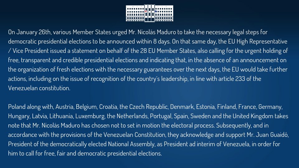 Заявление в поддержку Гуайдо подписали 19 стран ЕС