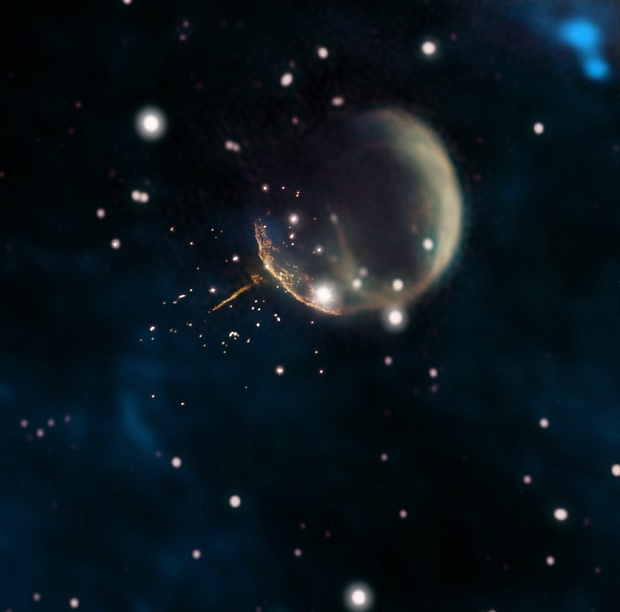 Словно пушечное ядро: найдена аномальная нейтронная звезда - фото