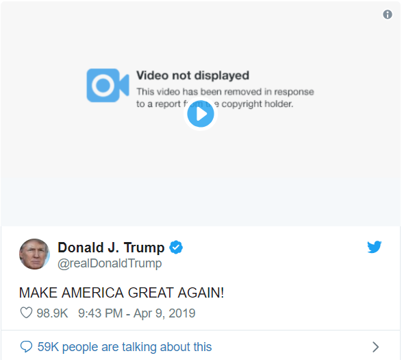 null Twiiter впервые удалил публикацию Трампа