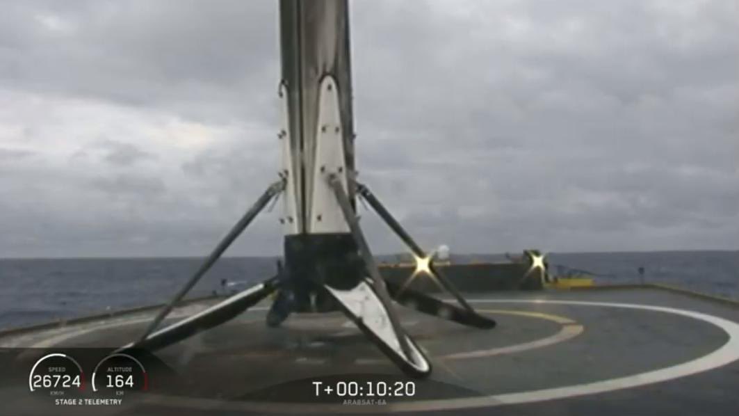 Cинхронное приземление ускорителей ракеты SpaceX: эпичное видео