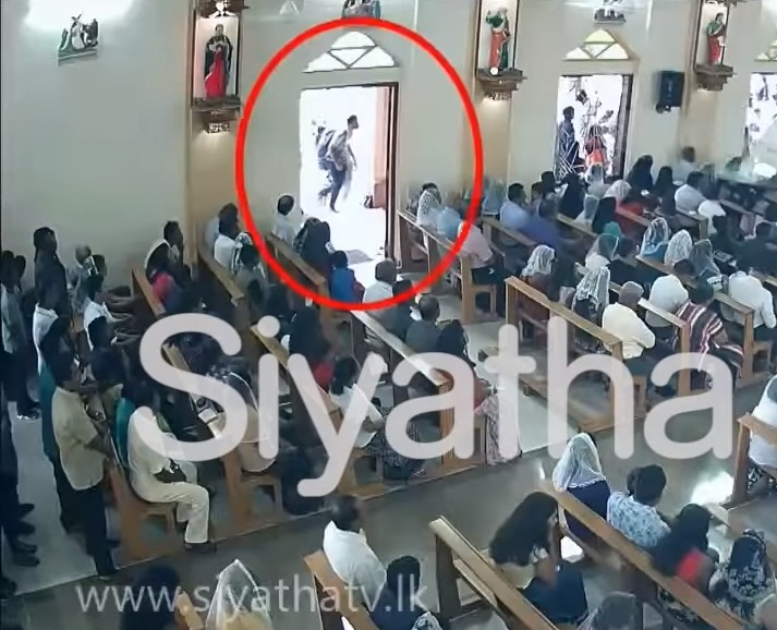 Шри-Ланка. Видео с возможным смертником в церкви перед терактом