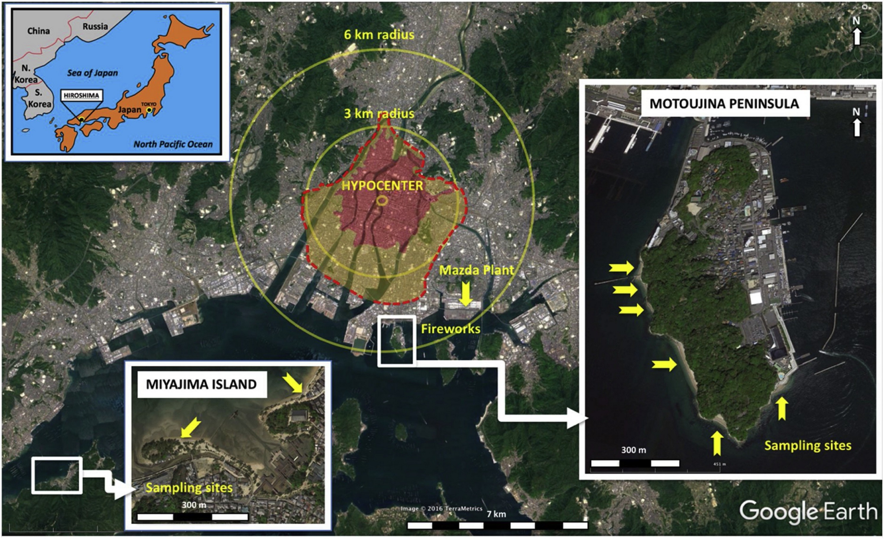 Ученые нашли на пляже следы ядерной бомбардировки Хиросимы