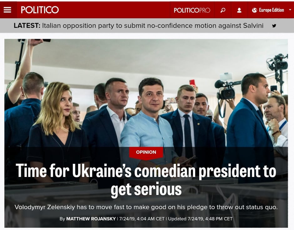 Politico Фото: скриншот из материала Politico