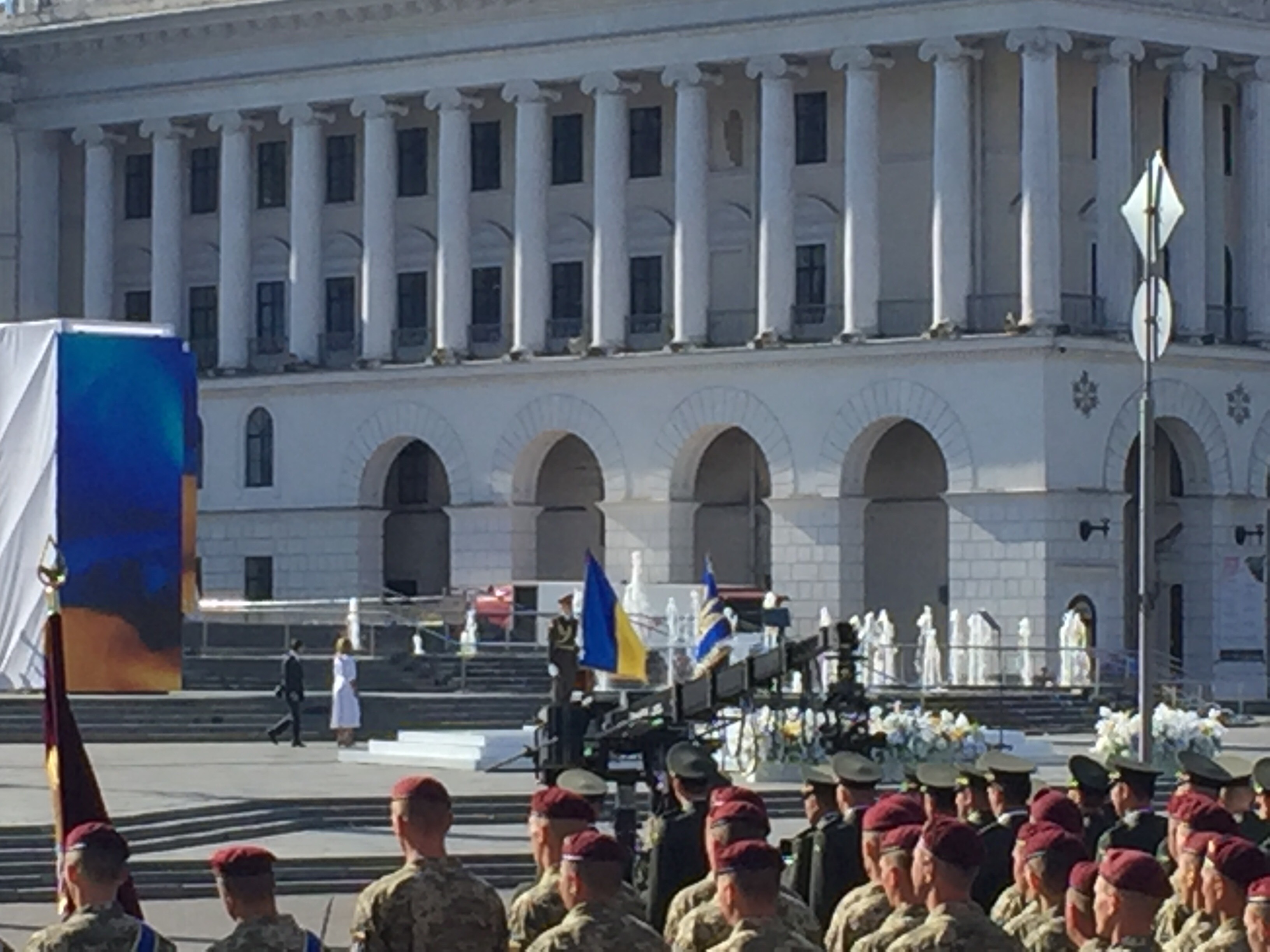 Владимир и Елена Зеленские на Майдане на Дне Независимости