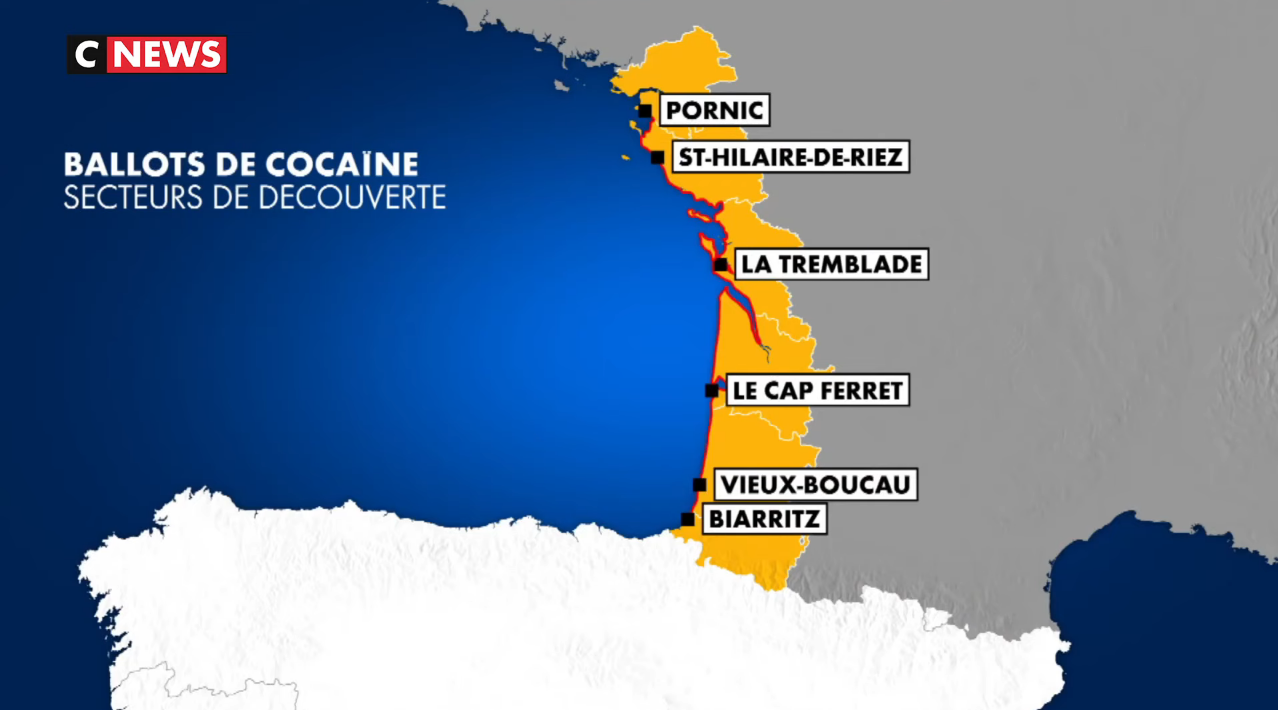 На пляжи Франции вынесло 750 кг кокаина: видео и фото