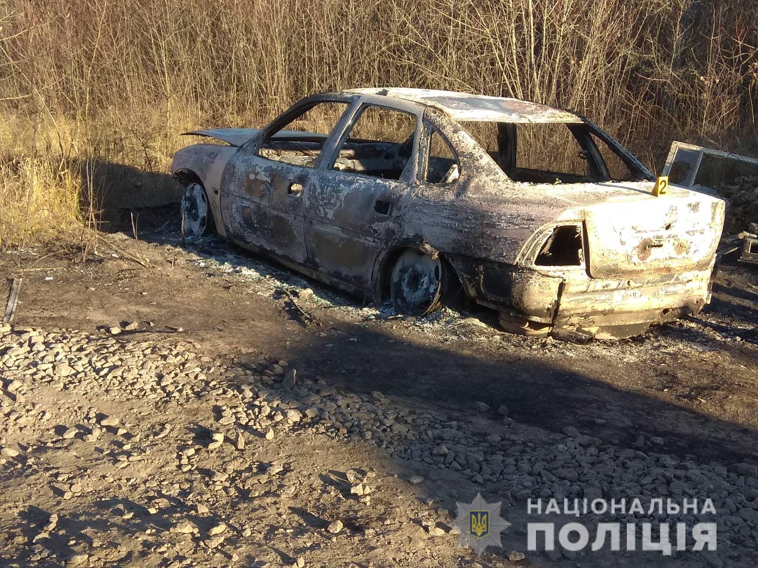 Фото: отдел коммуникации полиции Харьковской области Взрыв в Харькове. Авто вероятных злоумышленников нашли сожженным