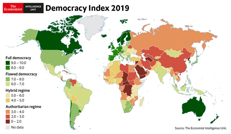 Индекс демократии - Economist