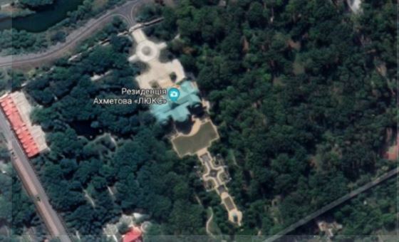 Особняк Ахметова в Донецке, скриншот из Google Maps Особняк Ахметова в Донецке, скриншот из Google Maps
