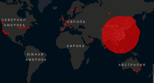 Скриншот Coronavirus 2019-nCoV Global Cases by Johns Hopkins CSSE, Gis and Data Коронавирус. Число погибших растет, но выздоровевших - больше