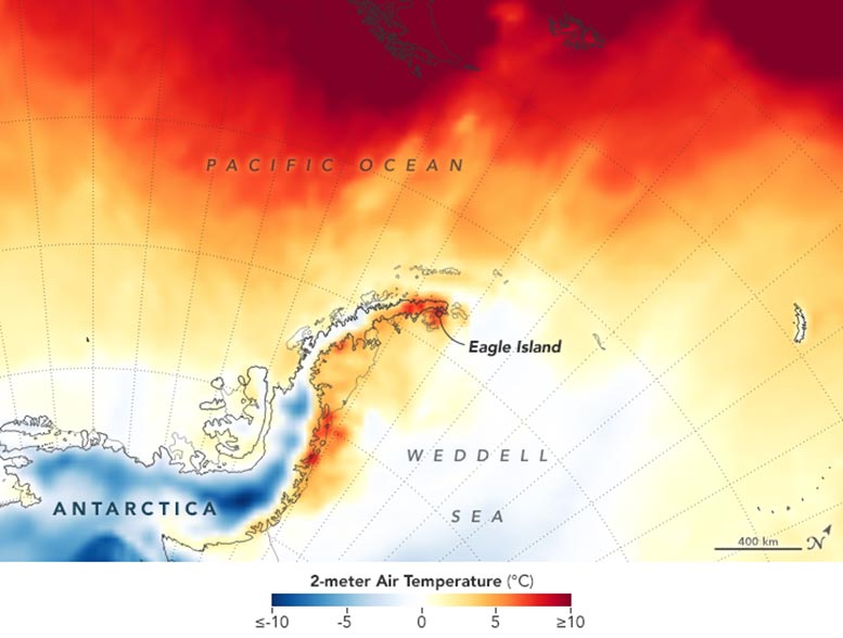 NASA показали, как тепловая волна ударила по льдам Антарктиды – спутниковые фото