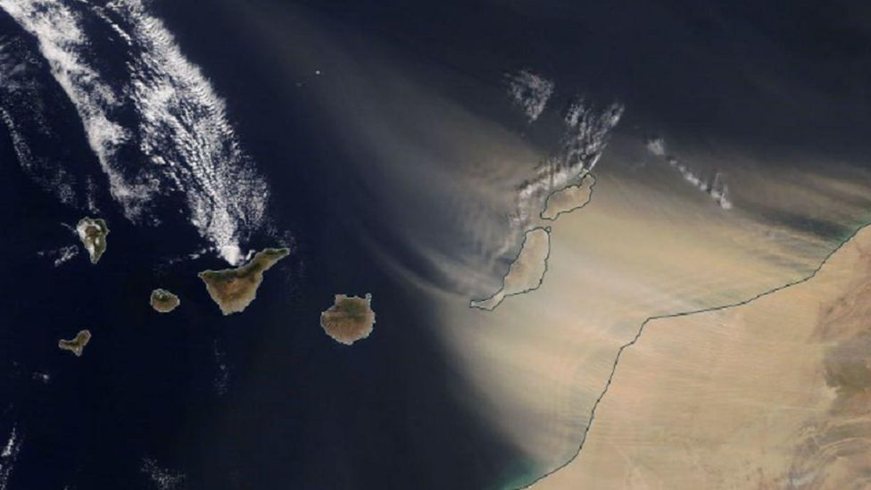 Канары накрыла мощная песчаная буря: ее видно из космоса – фото, видео