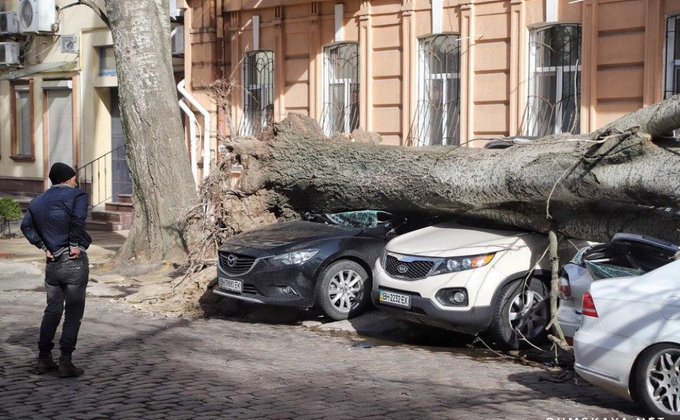 На Одессу обрушился шторм: повреждены авто, погибла женщина - фото, видео