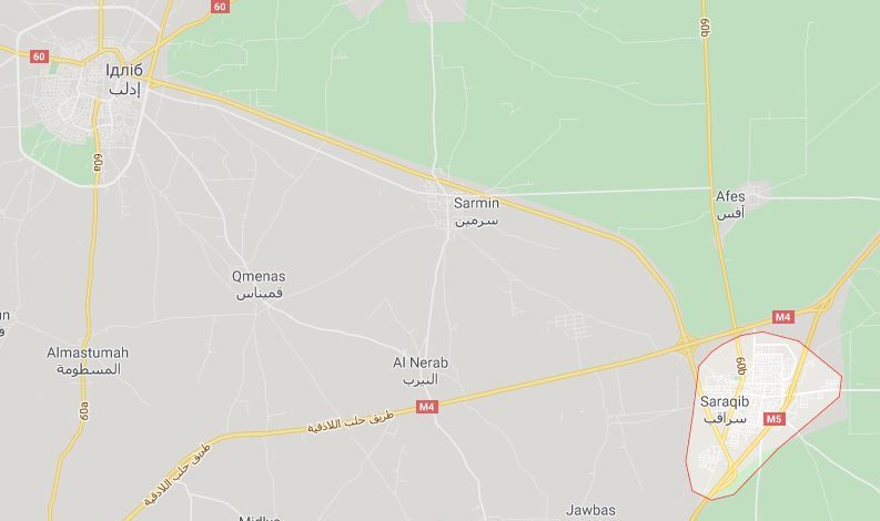 Идлиб, Найраб и Саракеб (Фото - Google)