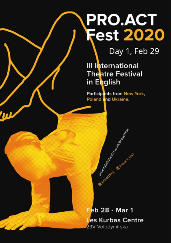 PRO.ACT Fest 2020 - Третий международный фестиваль англоязычного театра