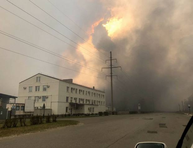 Фото пожара в Чернобыльской зоне