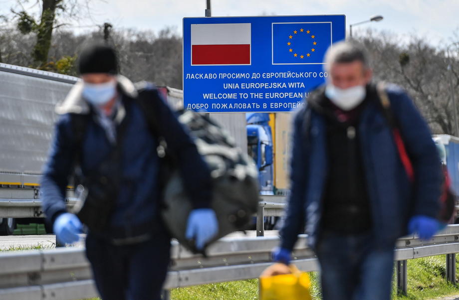 Украинско-польская граница, фото: WOJTEK JARGILO/EPA Украинско-польская граница, фото: WOJTEK JARGILO/EPA