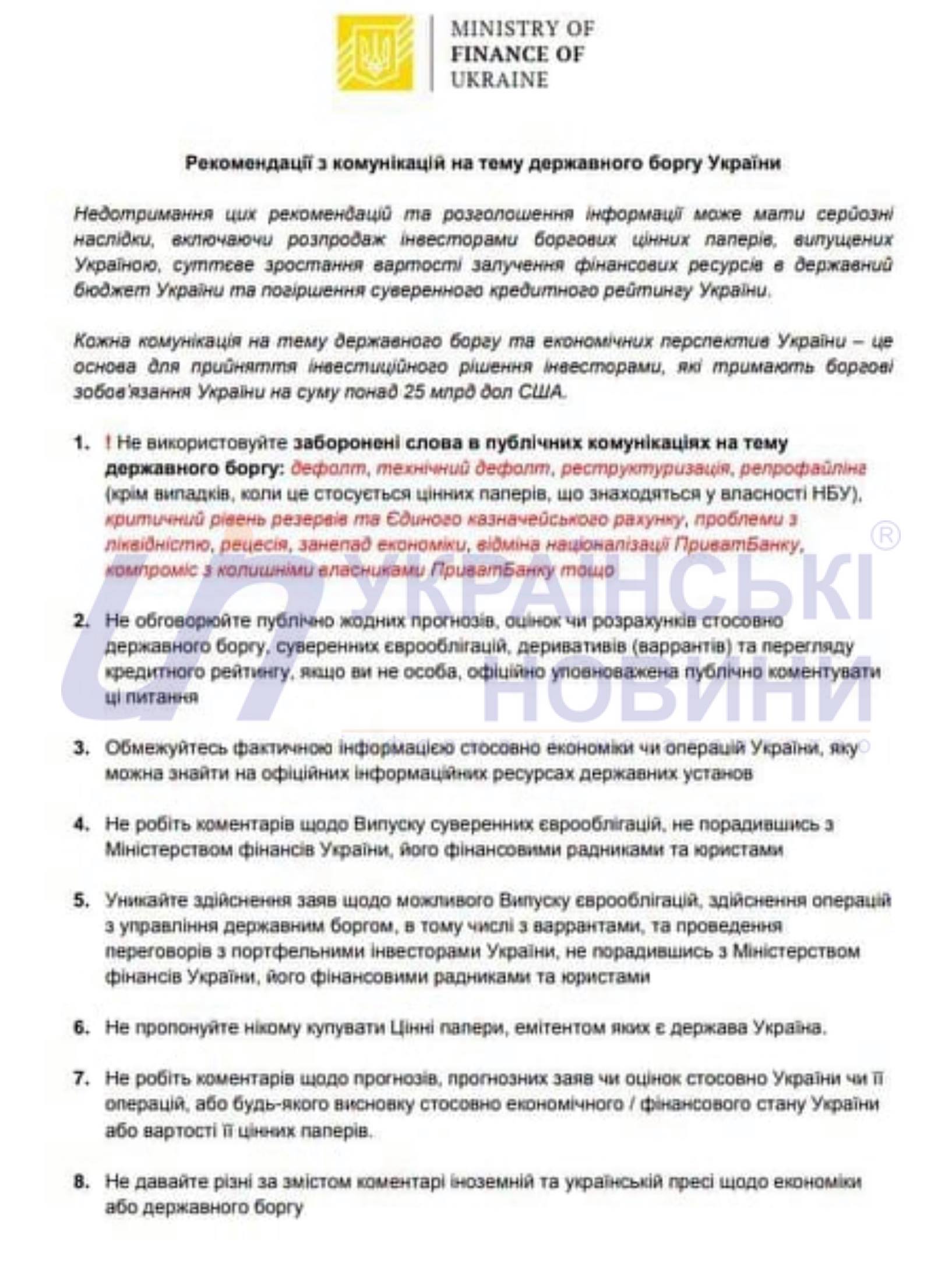 Минфин составил список запрещенных слов в публичной коммуникации: фото