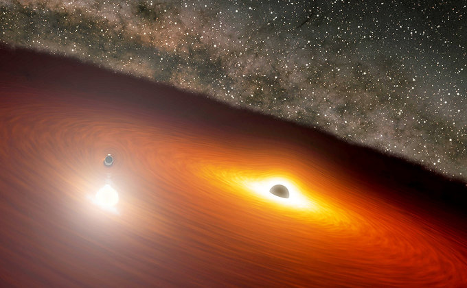 Ярко. Две связанные сверхмассивные черные дыры "танцуют" и вспыхивают – видео