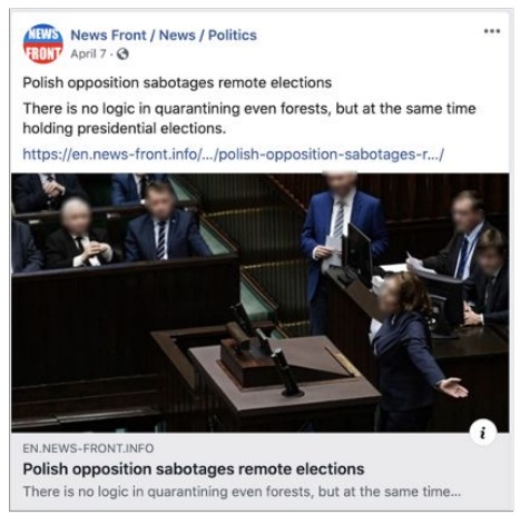 Скриншот из отчета Facebook