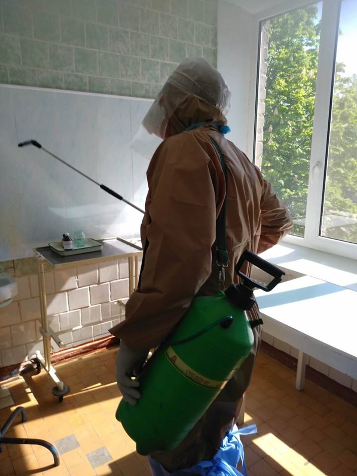 Детская поликлиника, дезинфекция