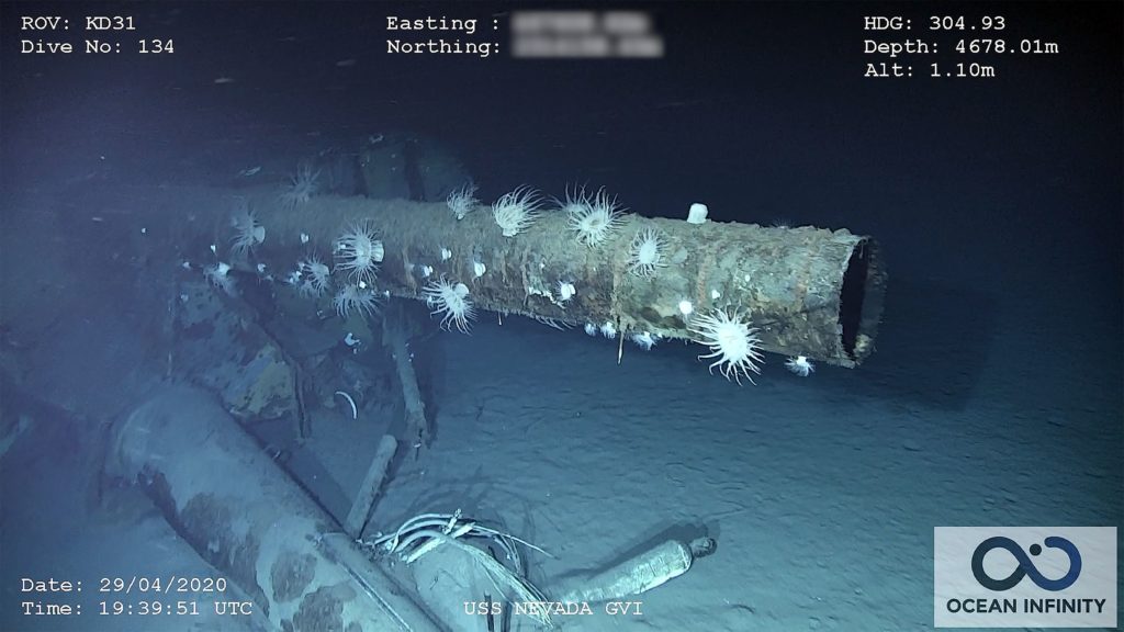 Останки линкора USS Nevada (Фото - пресс-служба Ocean Infinity)