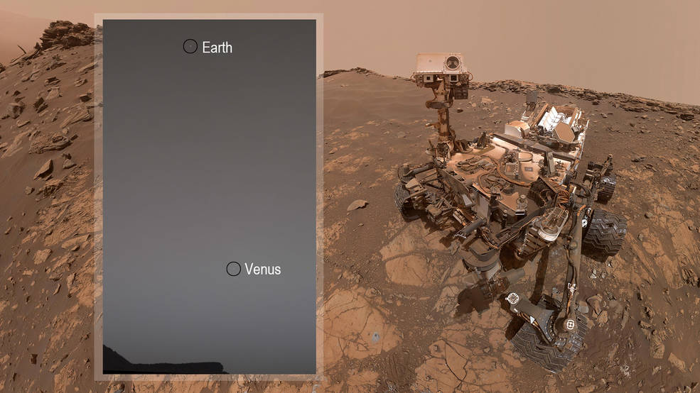 Уникальные кадры. NASA показали Землю и Венеру на фото с поверхности Марса