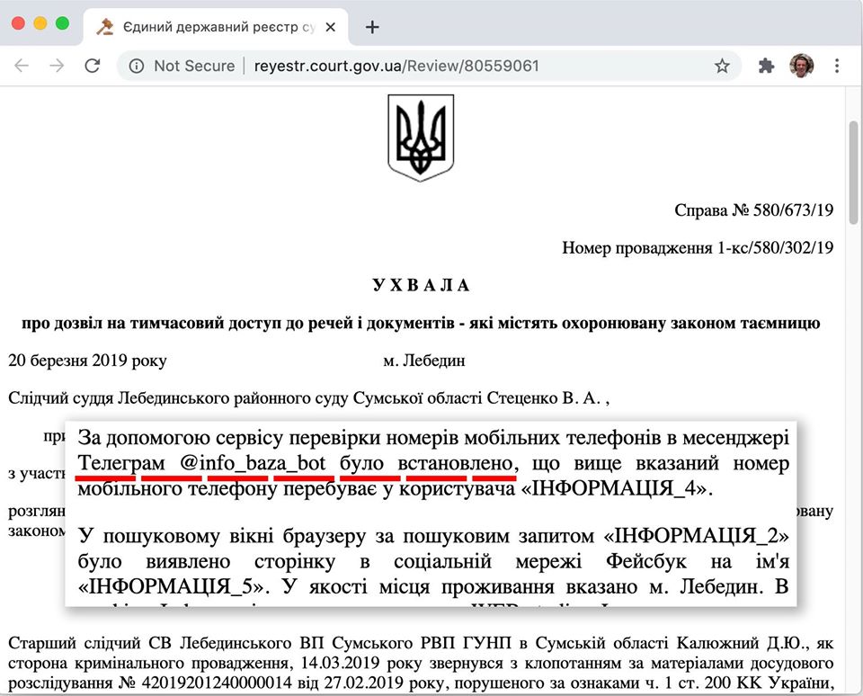 Поліцію викрили у використанні нелегальної бази даних у Telegram