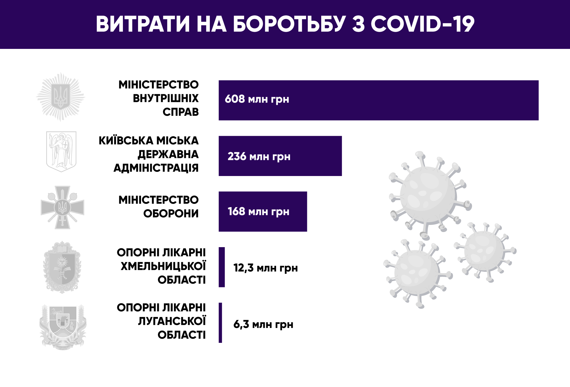 В МВД потратили на COVID-19 больше, чем опорные больницы 18 областей - Dozorro