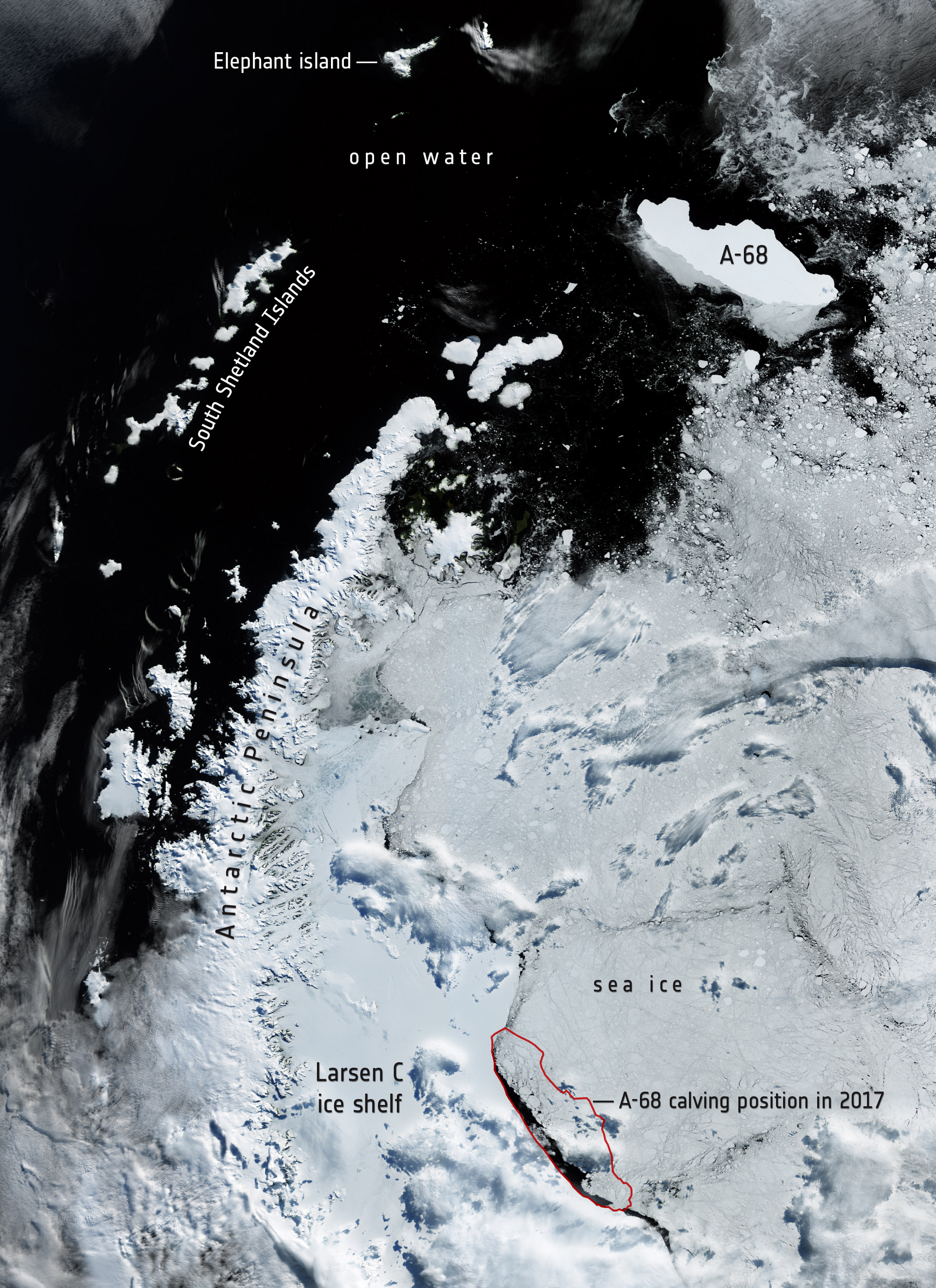 Колоссальный айсберг вчера "отметил" трехлетие: где он сейчас и какой – фото